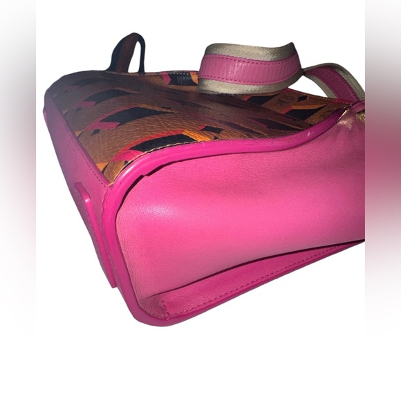 MCM Visetos Diamond Printed Small Tote Cognac EUC - Picture 11 of 11